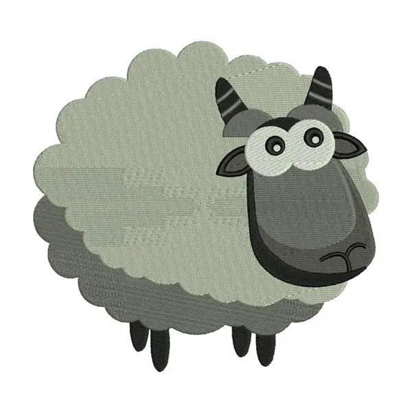 Cute Sheep Embroidery Design