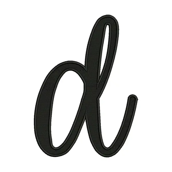 Lowercase Letter D Embroidery Design