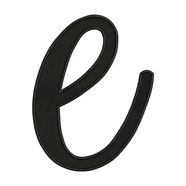Lowercase Letter E Embroidery Design