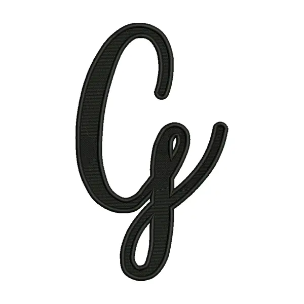 Uppercase Letter G Embroidery Design