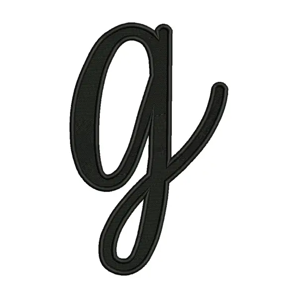 Lowercase Letter G Embroidery Design