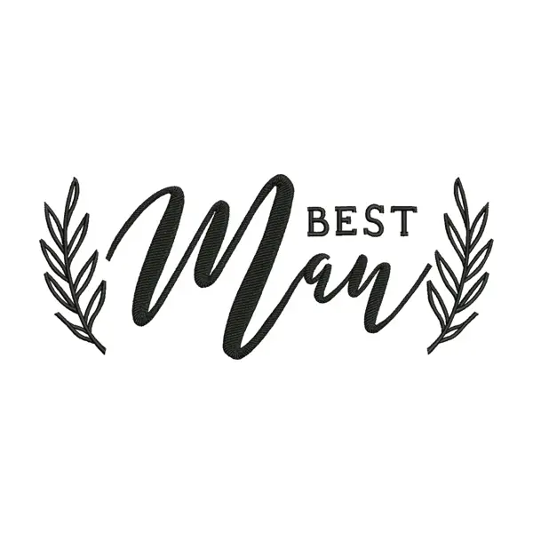 Best Man Embroidery Design