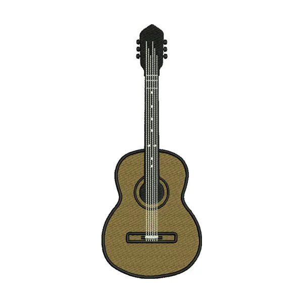 Acoustic Guitar Machine Embroidery File