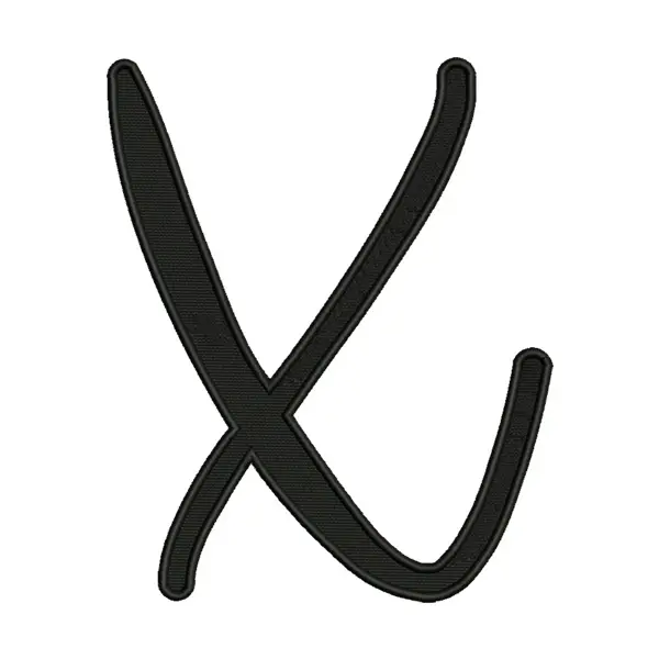 Uppercase Script Alphabet Patch – Calligraphy