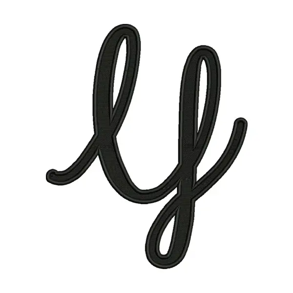 Uppercase Script Alphabet Embroidery Design