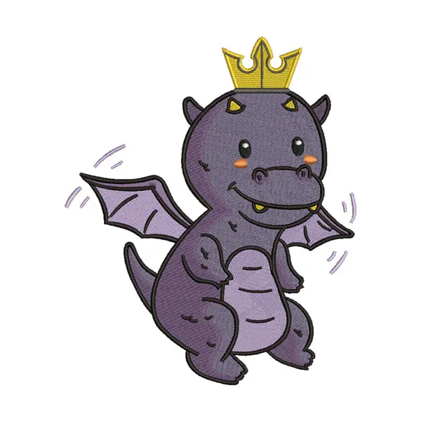Baby Dragon Embroidery Design