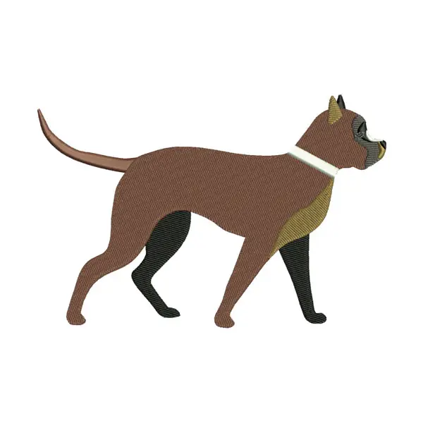Pitbull Dog Embroidery Design