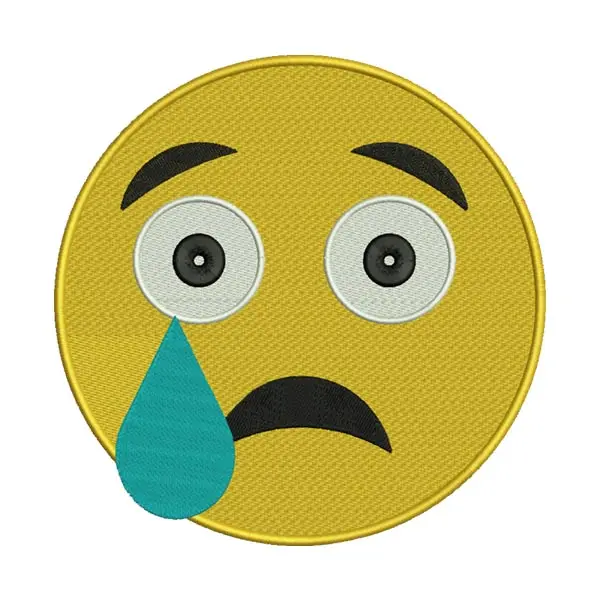 Crying Emoji Embroidery Design