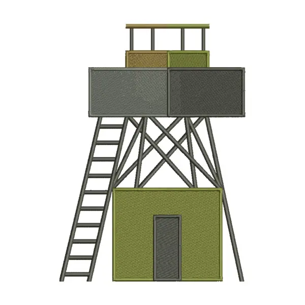 Lookout Tower Embroidery Design