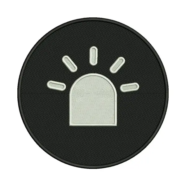 Emergency Alarm Embroidery Design