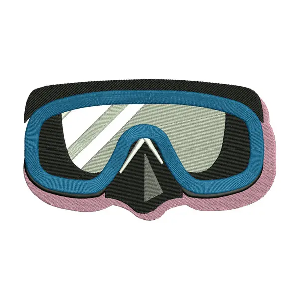 Scuba Mask Embroidery Design