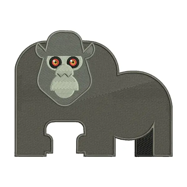 Cartoon Gorilla Embroidery Design – Big