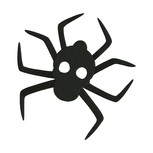 Spider Skull Embroidery Design