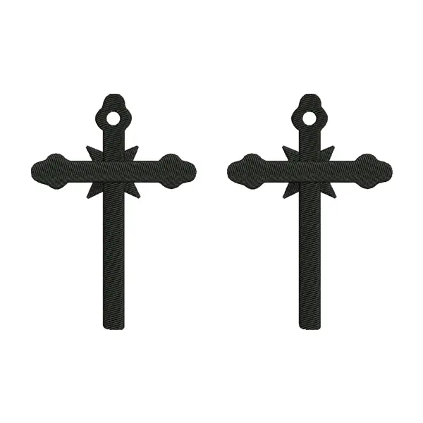 Cross Earrings Embroidery Design