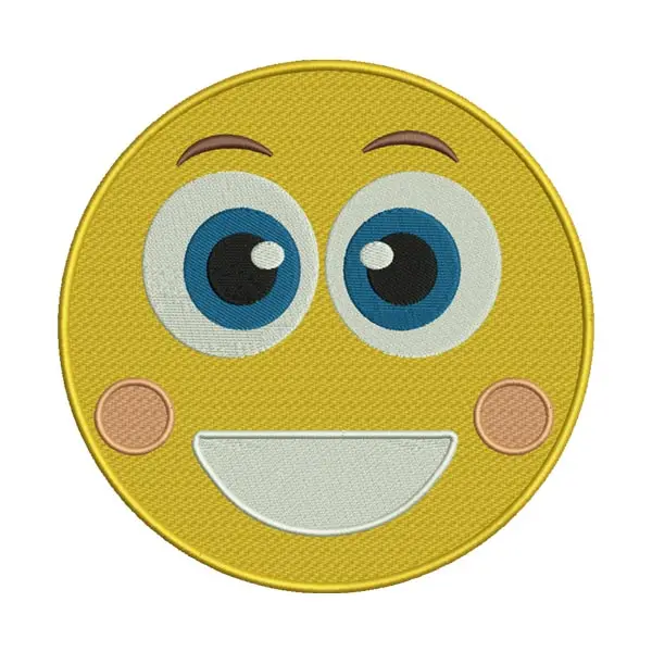 Happy Emoji Embroidery Design