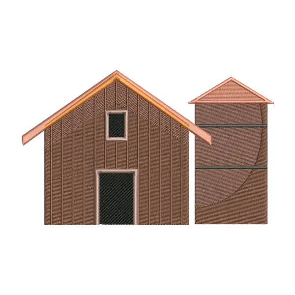 Farm Barn Embroidery Design