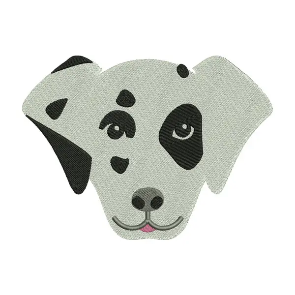 Dalmatian Dog Face Embroidery Design