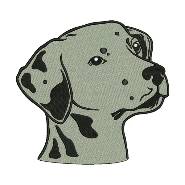 Dalmatian Dog Head Embroidery Design