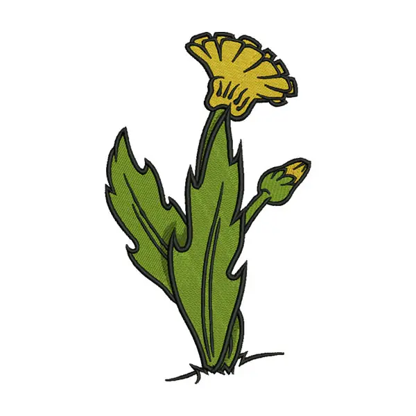 Yellow Flower Embroidery Design