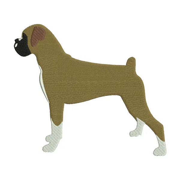 Boxer Dog Embroidery Design