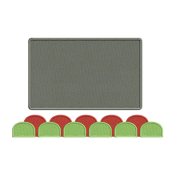Movie Cinema Silverscreen & Seats Embroidery Design