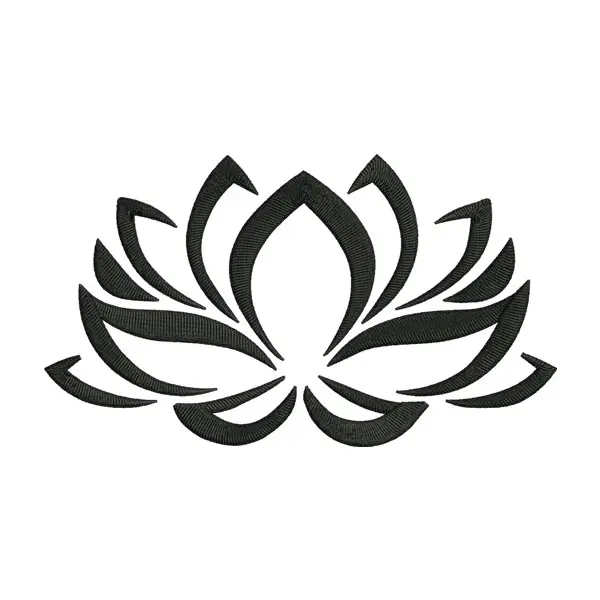 Lotus Flower Embroidery Design