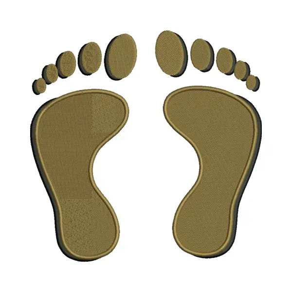 Human Footprints Embroidery Design