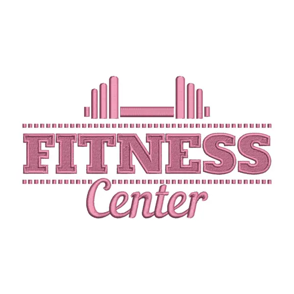 Fitness Center Embroidery Design