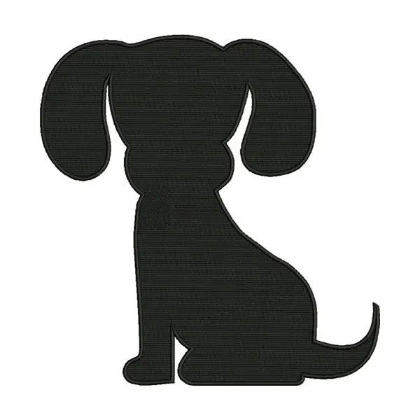 Puppy Embroidery Design – Cute Dog Silhouette Machine Embroidery File