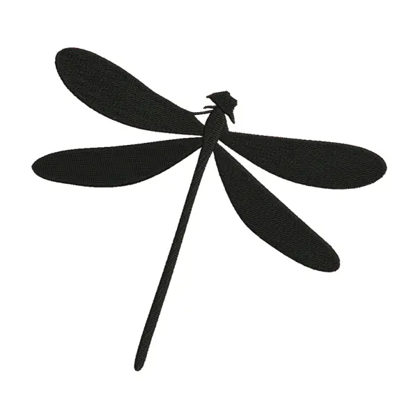 Dragonfly Embroidery Design – Insect Silhouette Machine Embroidery File