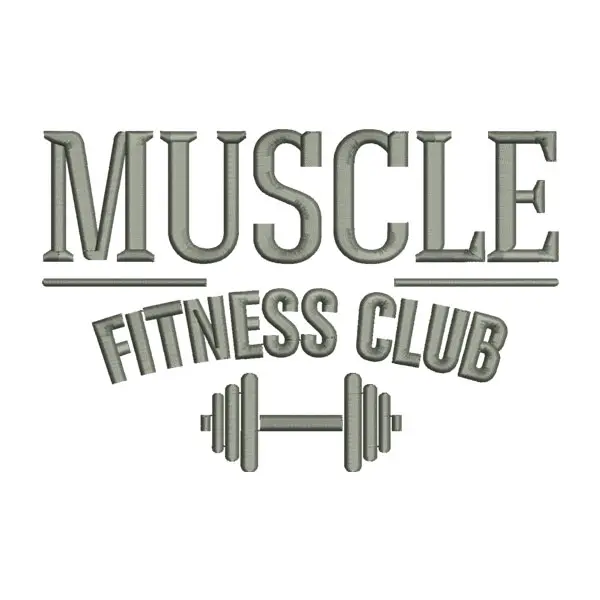 Muscle Fitness Club Embroidery Design