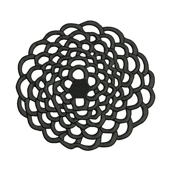 Circle Floral Mandala Embroidery Design