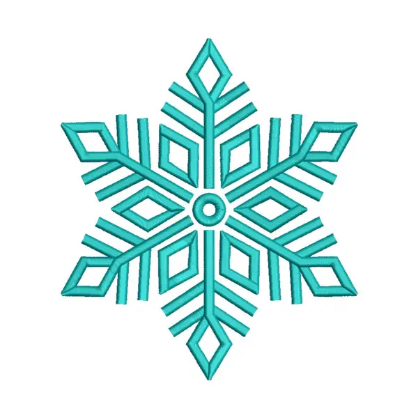 Geometric Snowflake Embroidery Design