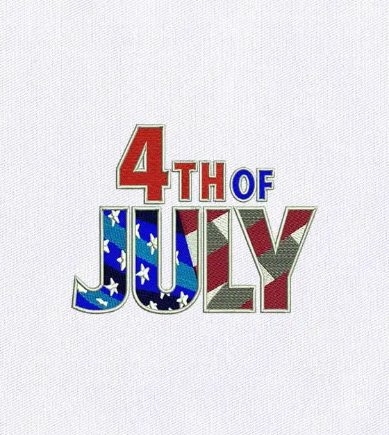 4th of July Embroidery Design