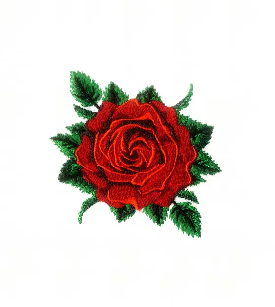 Red Rose Embroidery Design