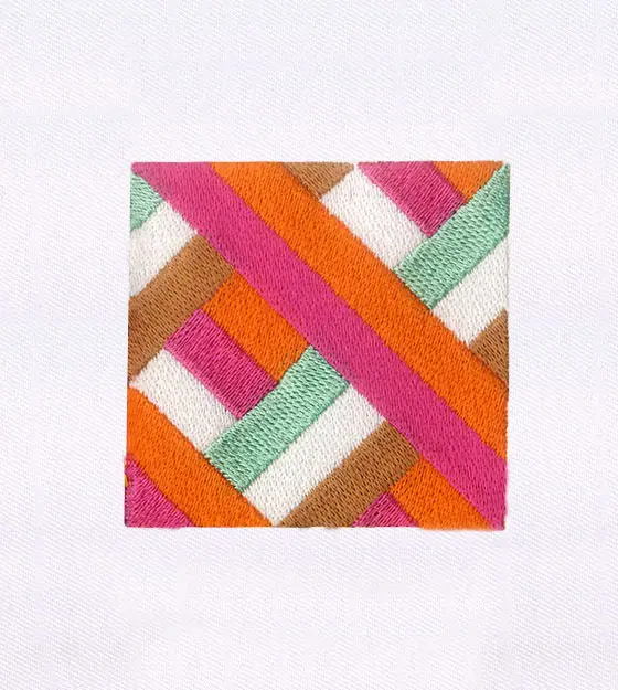 Multicolored Geometric Pattern Embroidery Design