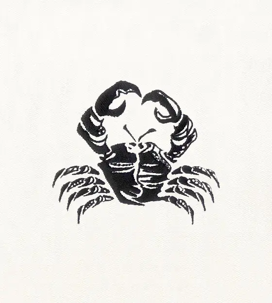 Crab Embroidery Design – Stencil Art Sea Animal Machine Embroidery File