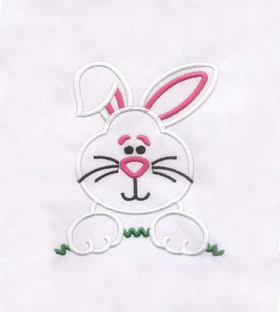 Cute Bunny Rabbit Applique Embroidery Design