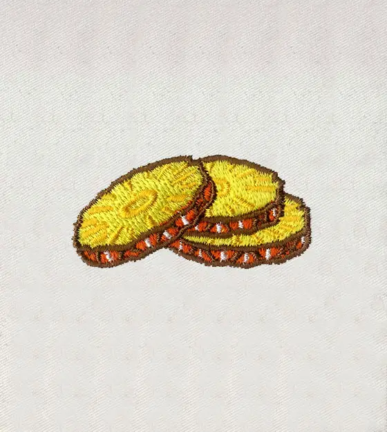Pineapple Slices Embroidery Design