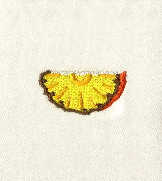 Half Slice Pineapple Embroidery Design