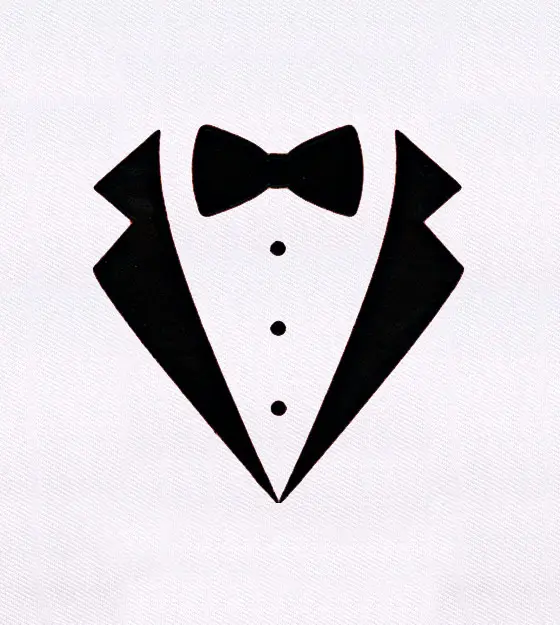 Tuxedo Suit & Bow Tie Embroidery Design