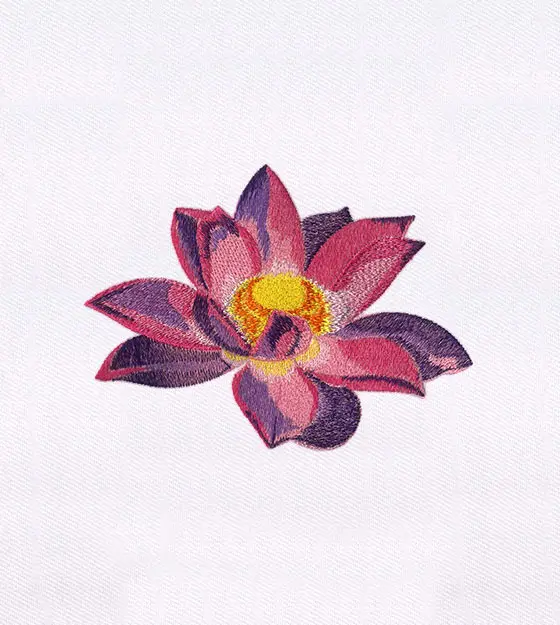 Lotus Flower Embroidery Design – Elegant