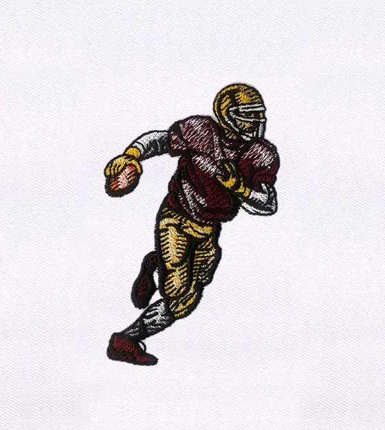 American Football Player Embroidery Design