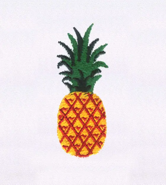 Pineapple Embroidery Design – Tropical Fruit Machine Embroidery File