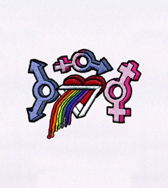 Universal Diverse Symbols Embroidery Design