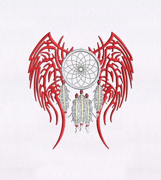 Dreamcatcher Wings Embroidery Design