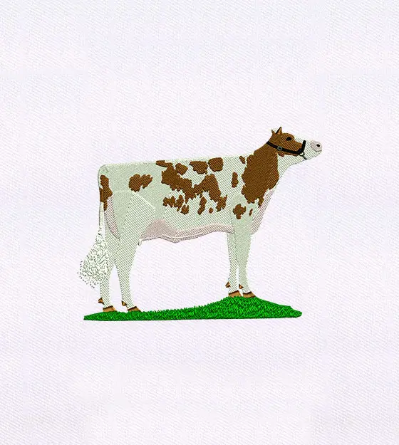 Cow Embroidery Design – Farm Animal Machine Embroidery File