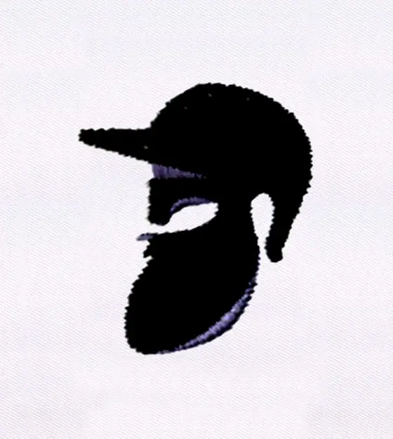 Beard Man Silhouette Embroidery Design