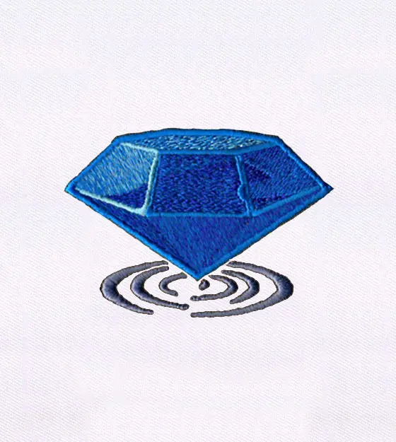 Diamond Embroidery Design – Blue Gem Machine Embroidery File