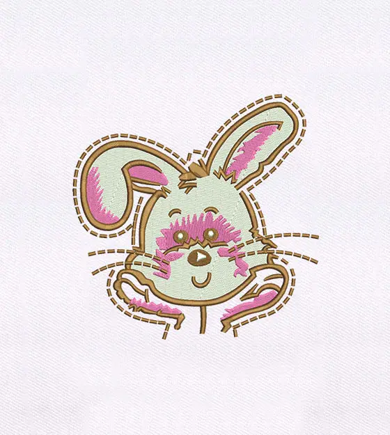 Cute Bunny Embroidery Design